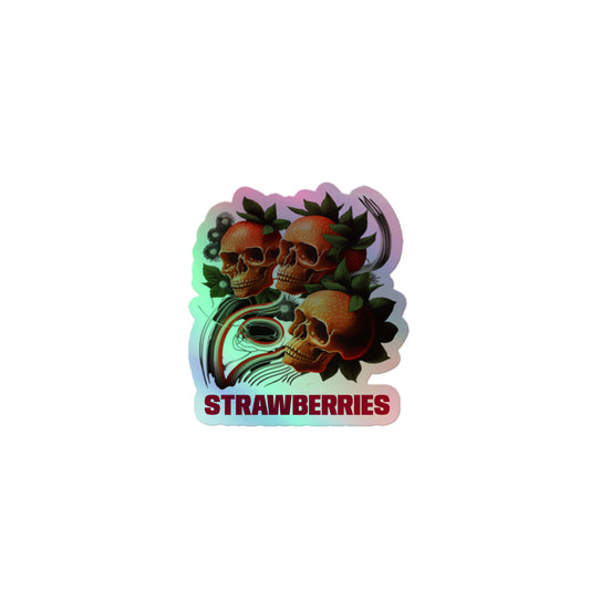 "Strawberry" Holographic stickers
